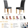 4 Stück XL Velvet Stretch Esszimmerstuhl Hussen - Elasthan Produktbild-Vorschau 3