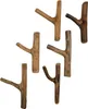A set of six wooden coat hooks arranged on a white background. Náhľad obrázku produktu