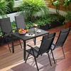 Table de jardin aluminium 110x70x73cm - Noir - Plateau de Voir les images du produit 4