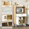 HOMCOM Meuble desserte de cuisine pour micro-ondes style Voir les images du produit 6
