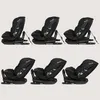 A collage of six identical black car seats, each shown from a side angle. Podgląd zdjęcia produktu