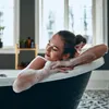 Scaffale da bagno Relaxdays, noce, 3 ripiani, A x L x P: 81 Anteprima dell’immagine prodotto 3