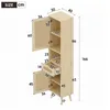 Flieks Badezimmer-Hochschrank mit Rattan-Schranktüren, Produktbild-Vorschau 5