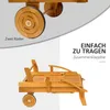 Sonnenliege Holz klappbar Gartenliege mit Seitentisch, Produktbild-Vorschau 4