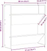 vidaXL Armarios de pared para zapatos, 2 unidades, roble Vista previa de la imagen del producto 8