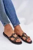 Verzierte Flache Damen Sandalen Schwarz Adivrae 39 Produktbild-Vorschau 9