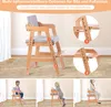 Ezebaby Babyhochstuhl, Holzhochstuhl mit Kissen, für Kinder Produktbild-Vorschau 3