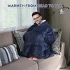 Kuschelige Hoodie Decke mit Ärmeln – Vielseitiger Produktbild-Vorschau 3