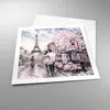 Poster - Poster ohne Rahmen - Paris Weg Illustration eiffle Produktbild-Vorschau 3