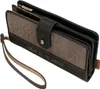 A close-up, angled view of an open wallet with a wrist strap. Produktbild-Vorschau