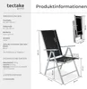 2 skládací hliníkové zahradní židle - stříbrné Náhled obrázku produktu 12