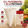 12 Liter FILTERBEUTEL + 10 ml PEKTINASE/Antigeliermittel Produktbild-Vorschau 3