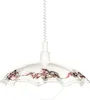 A white pendant light with a floral pattern. Náhled obrázku produktu