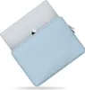 A laptop in a light blue protective sleeve, angled on a white background. Produktbild-Vorschau