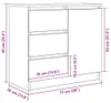 vidaXL Príborník so zásuvkou Grey Sonoma 71x35x65 cm Náhľad obrázku produktu 8
