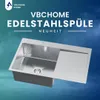 VBChome Lavello da cucina 78×49 cm in acciaio inossidabile Anteprima dell’immagine prodotto 2