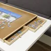 HI Puzzle stolík so 4 zásuvkami 90x 67x4,5 cm drevo Náhľad obrázku produktu 5