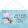 Mr. & Mrs. Panda Schild Glühschwein Smörle DIN A4 - Eisblau Produktbild-Vorschau 1
