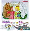 A Christmas advent calendar featuring characters Bibi and Tina with horses, and a collection of small toys and accessories. Produktbild-Vorschau