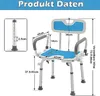 JOIEYOU Duschhocker Duschstuhl für Senioren Badhocker Produktbild-Vorschau 2