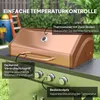 Outsunny Gasgrill 8500BTU Grillwagen inkl 6 Produktbild-Vorschau 5