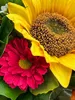 künstliche Grabblumen Aufleger mit Sonnenblumen Rosen Produktbild-Vorschau 6
