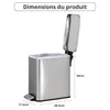 Poubelle Vidacharmy 10 L avec pédale et couvercle à Voir les images du produit 2