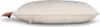 A side view of a cream-colored heated cushion with a brown leather accent and a zipper. Anteprima dell’immagine prodotto