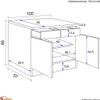 Küchenunterschrank - 100 cm breit - Weiß Sonoma Eiche – Produktbild-Vorschau 5