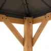 Zedernholz Gazebo KAPS mit Solar - 330cm x 330cm, braun Produktbild-Vorschau 5