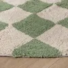 Volero - Rund Retro Teppich - Gambit Grün Weiß - Ø 80 cm - Produktbild-Vorschau 5