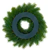 Kunstmatige, groene kerstkrans, half gebonden, gemaakt van Productafbeelding-voorbeeld 4
