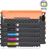 A stack of five toner cartridges with an orange top piece. Produktbild-Vorschau