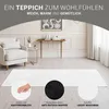 Homestyle4u Kurzflor Teppich 160x230 cm waschbar  Weiß Produktbild-Vorschau 2