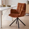 Duhome eetkamerstoel, 360° draaibaar, loungestoel, fluweel, Productafbeelding-voorbeeld 11