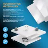CASARIA® Couchtisch 60x60 cm Weiß Hochglanz Design Modern Produktbild-Vorschau 5