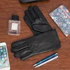 Pánské kožené rukavice, fleece, klasické, pětiprsté, teplé, Náhled obrázku produktu 2