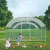 LARS360 Kompakter Hühnerstall 3x8m – Metall Freigehege mit Produktbild-Vorschau 10