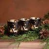 12er Set Teelichthalter Weihnachten Glas Windlicht Produktbild-Vorschau 3