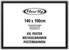 A product information graphic for an XXL poster frame, displaying dimensions and material details. Náhled obrázku produktu