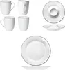Venedig 18tlg Brunchset Porzellan Weiß mit Tellern Bechern Produktbild-Vorschau 5