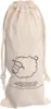 A cream-colored drawstring bag with a sheep illustration and text. Produktbild-Vorschau