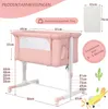 COSTWAY 3in1 Beistellbett, Babywiege, Reisebett neigbar, Produktbild-Vorschau 3