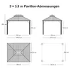 PURPLE LEAF Hardtop Pavillon 3x4m wasserdicht winterfest Produktbild-Vorschau 2