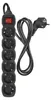 Steckdosenleiste 1,5 m / 6 Steckdosen / Schalter / schwarz / PVC / 1,5 mm2 Anteprima dell’immagine prodotto