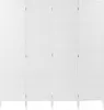 A white, four-panel room divider is shown standing upright against a white background. Anteprima dell’immagine prodotto