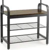 Věšák se sedátkem Loft 183x72x34 cm hnědý Dekorace do Náhled obrázku produktu 10