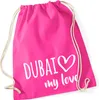 Huuraa Turnbeutel Dubai my love 12 Liter Fuchsia Baumwolle Produktbild-Vorschau 1