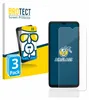 A product shot of a screen protector packaging and a smartphone with a screen protector applied. Produktbild-Vorschau
