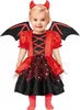 Halloween Dämon Baby Kostüm Mit Flügeln Und Stirnband Produktbild-Vorschau 1